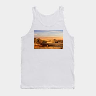 Sheep Grazing at Sunset, Kanmantoo, South Australia Tank Top